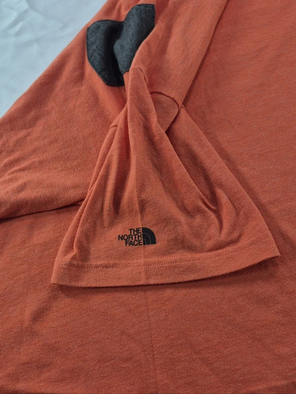 THE NORTH FACE Men’s XXL Orange Crewneck Pocket T-Shirt Colorblock Grey Casual